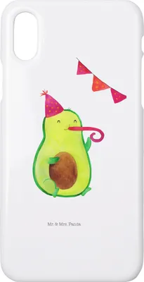 Produktbild von Mr. & Mrs. Panda Iphone 10 Handyhülle Avocado Party - Weiß - Geschenk, Geburtstag, Happy Birthday, Hülle, Glücklich, Handy, Cover, Avocados, X