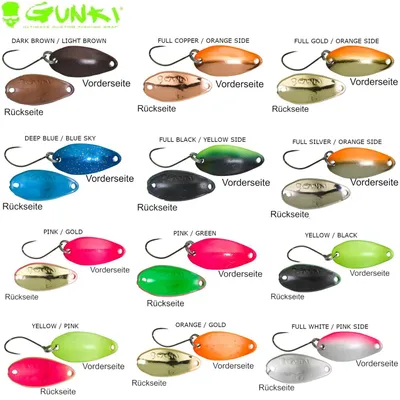 Produktbild von Gunki Spoon Reinbo Slide 2,48cm 3,5g - Forellenblinker, Gunki Farben:ORANGE / GOLD