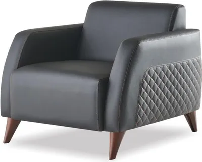 Produktbild von Sofas-Set Ledesofa Schwarz 3-Sitzer Sessel Braun Couchtisch Modern Leder