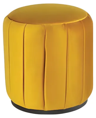 Immagine prodotto di Sgabello giallo in legno e tessuto in stile moderno