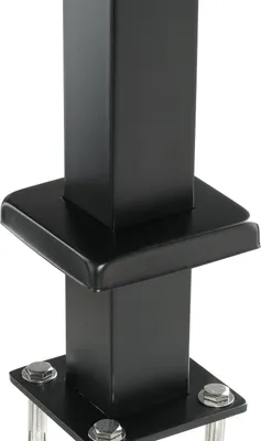 Zdjęcie produktu dla SucceBuy słupek poręczy kablowej, 36" x 2" x 2" stalowy słupek poręczy pokładowej, bez otworów, stal nierdzewna SUS304 ze wspornikami, 1-pak, czarny do schodów