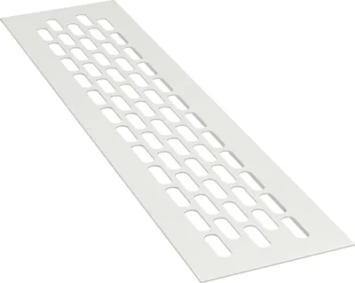 Produktbild von 1 x sossai Aluminium Lüftungsgitter 44 x 6cm in Weiß Belüftungsgitter Türgitter Stegblech Abluft