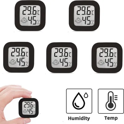 Produktbild von 5X DigitalesThermo-Hygrometer für Innenräume, LCD Thermometer Temperatur Luftfeuchtigkeitsmessgerät