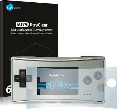 Produktbild von 6x Für Nintendo Gameboy Micro Schutzfolie Savvies Displayschutz Display Schutz Folie Klar Transparent