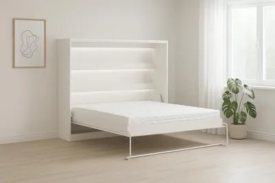 Produktbild von Kaiser Möbel Schrankbett Perfekt 140x200 ein horizontales, das Design und Funktionalität vereint Weiß