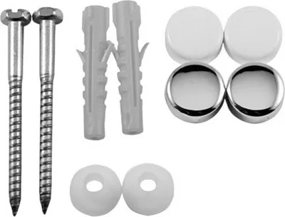 Image de Duravit Capuchons de fixation blanc et chrome, 0067011000