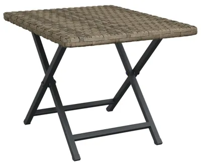Obrázok produktu pre vidaXL Skladací stôl Grey 45x35x32 cm Poly ratan