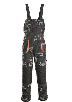 Produktbild von TERRATREND JOB Herren Latzhose, Camouflage, Schwarz , Farbe:Grau/Schwarz, Größe:52
