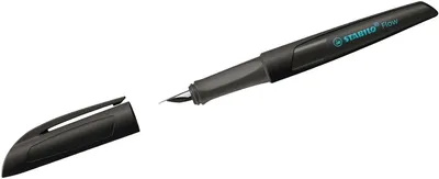 Produktbild von Füller Flow Active M schwarz inkl. 1 Standardpatrone Packung mit 3 Stück