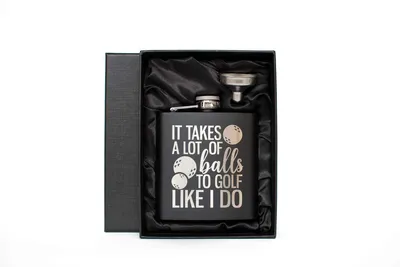 Hüftflasche 6 oz Edelstahl mit Geschenkbox & Trichter