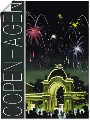 Produktbild von ARTland Poster Kopenhagen Vintage Reiseplakat Größe: 60x80 cm