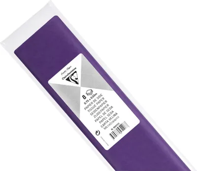 Produktbild von Clairefontaine 10x Seidenpapier, Pack 8 Bogen 18g im 50x75cm Violett 95411C