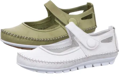 Produktbild von Gemini 003121-01 Schuhe Damen Ballerina Slipper Mokassins, Größe:42 EU, Farbe:Weiß