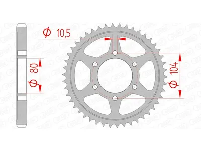 Produktbild von AFAM Kettenrad Stahl Standard - 530