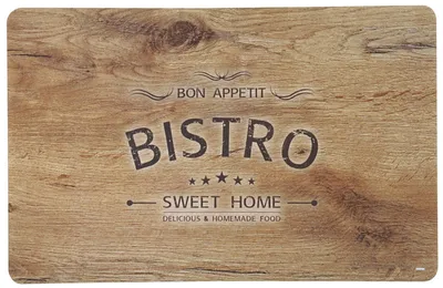 Produktbild von 6er Set Platzsets, Tischsets BISTRO SWEET HOME 43x28,5cm natur braun Kesper