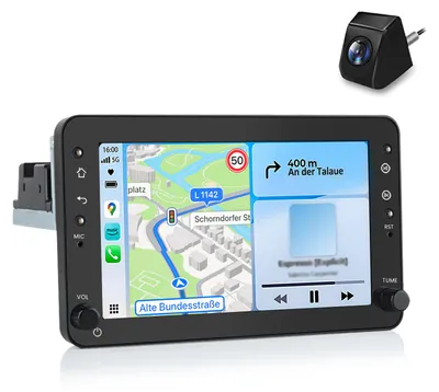 Image de Autoradio avec caméra,CarPlay pour Alfa Romeo 159,Sportwagen,Brera,Spider,Android Auto sans fil,WiFi,GPS,RDS,DSP,DAB+,BT radio 7",2+32GB