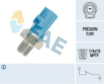 Obrázek produktu pro FAE 12612 Spínač tlaku oleje Snímač tlaku oleje pro FORD MONDEO III Kombi (BWY) MONDEO III (B5Y) MONDEO III Sedan (B4Y) TRANSIT Bus TRANSIT Dodávka (FA)