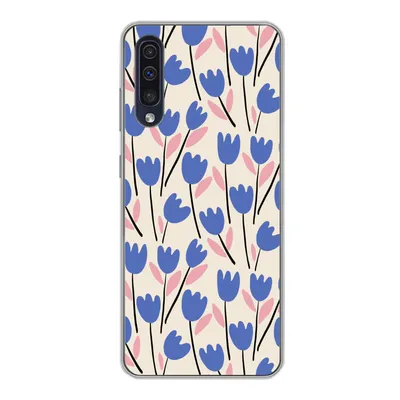 Produktbild von MuchoWow® Handyhülle Schutzhülle Hülle für Samsung Galaxy A30s Blume - Muster - Tulpe Silikon Softcase Handy Hülle - Karteninhaber