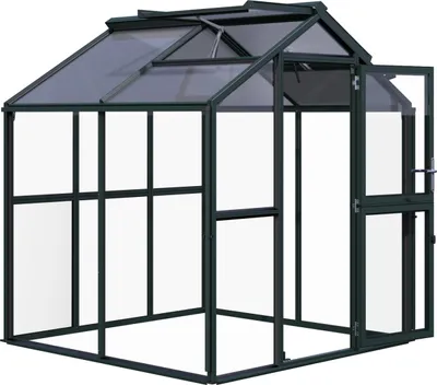 Produktbild von KGT Gewächshaus "Galant II" tannengrün 4,5 m² 4 mm ESG, 10 mm HKP