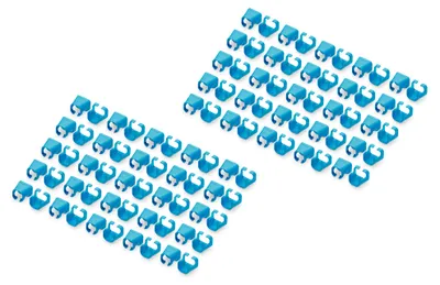 Immagine prodotto di DIGITUS clip colorate per cavo patch RJ45 100 pezzi blu
