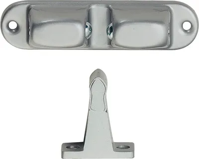 Produktbild von Türhalter 1083 mit verstellbarer Druckkugel, Wandab. 70mm,Alu/Stahl silber lack.