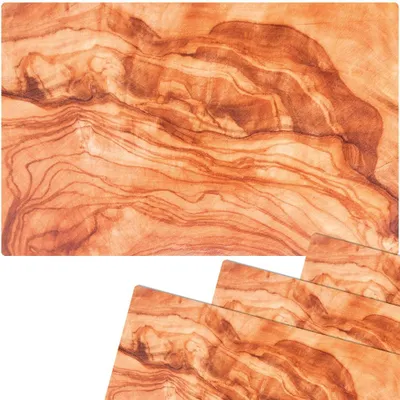 Immagine prodotto di Set di 4 tovagliette lavabili effetto legno oliva mediterranea