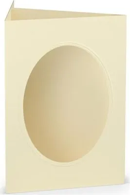 Produktbild von Passepartoutkarte B6 oval Chamois.