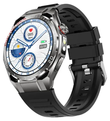 Image de INF Montre connectée noire 1.47 inch AMOLED 466x466, Bluetooth LE 5.3, IP68, 10-15 jours