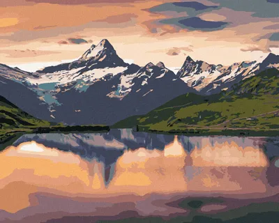 Produktbild von Zuty - Malen nach Zahlen - SONNENAUFGANG AM BACHALPSEE, 40x50 cm, ohne Keilrahmen