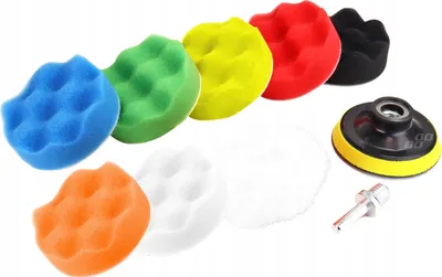 Immagine prodotto di Set di spugne lucidanti: 8 spugne lucidanti + disco da 80 mm + adattatore M14