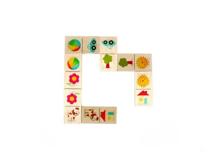 Produktbild von Holzspielzeug Dominospiel Sonne BxLxH 60x10x30mm NEU