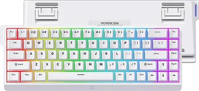 Immagine prodotto di Tastiera meccanica, illuminazione RGB, interruttore hot-swap, KTEK bianco