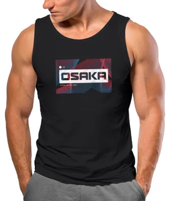 Produktbild von Herren Tank-Top Japan Osaka Asian style Teachwear Fashion Streetstyle Muskelshirt Neverless® schwarz L