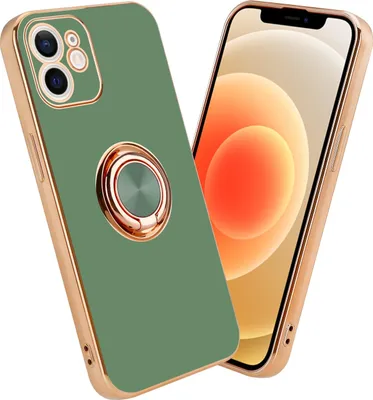 Produktbild von Cadorabo Schutzhülle für Apple iPhone 12 MINI Hülle in Grün Etui Case Cover Kameraschutz magnetische Autohalterung