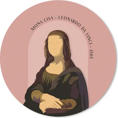 Produktbild von MuchoWow® Mauspad Mousepad Pastell - Mona Lisa - Rosa - Alte Meister 20x20 cm - Mousepads - Maus Mat - Pad - Mausunterlage - Schreibtischmatte