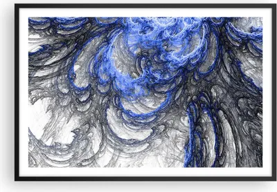 Produktbild von Gerahmtes Poster - Schwarzer Rahmen - Abstraktion modern - 91,5x61 cm - Wand Bild - Wanddeko - Wandbilder - Kunstposter - Wandposter - Bilderrahmen - Bilder - Kunstdruck - Wandbild - P2BAA91x61-3726