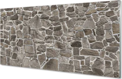 Produktbild von Glasbilder 120x60 Wandkunst Steinmauerziegel