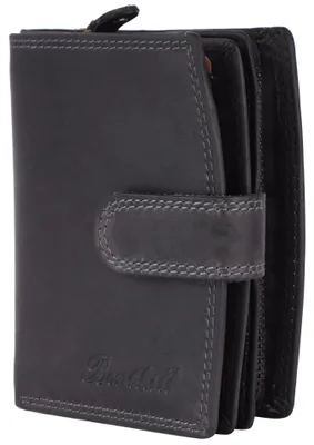 Produktbild von Benthill Damen Geldbörse Echt Leder - Geldbeutel mit RFID Schutz - Portemonnaie mit viele Kartenfächer - Echtleder Vintage Damenbörse inkl. Geschenkbox