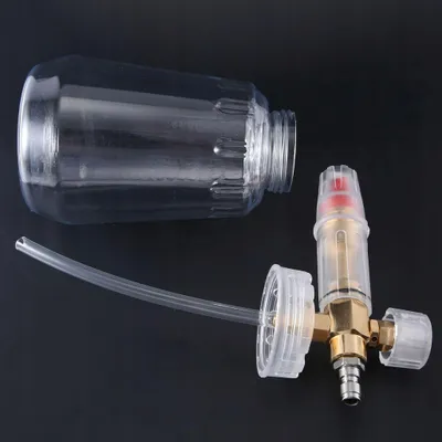 Zdjęcie produktu dla Pianownica do myjki 1L przeźroczysta mosiężna dysza 1.2mm R-01