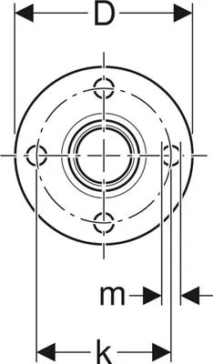 Produktbild von Geberit GE Mapress, C-Stahl, Flansch PN10/16, Pressmuffe, d54mm, verzinkt, 1 Stk.