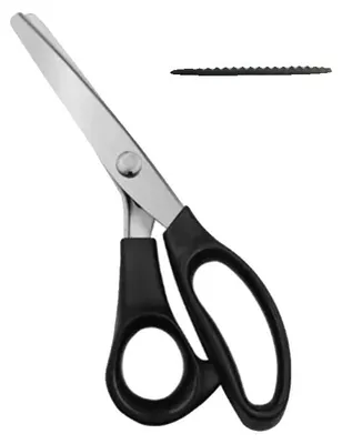 Immagine prodotto di Forbici da cucito, con bordo seghettato, design ergonomico, dentatura triangolare da 3 mm