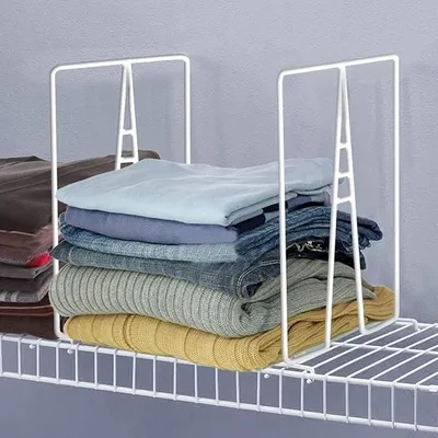 Produktbild von Kleiderschrank Organizer Metall Trennwand 6 Stück Weiß