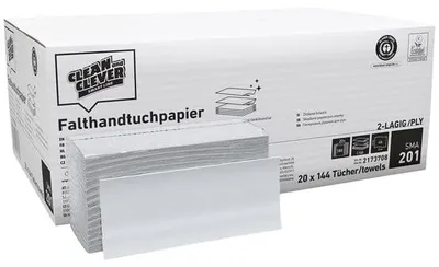 Produktbild von Falthandtuch 2-lagig SMA201 Clean and Clever