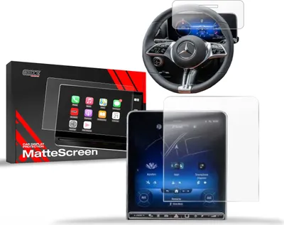 Produktbild von Matte Autodisplayfolie 2in1 für Mercedes S-Klasse W223 (2020-2025), Grizz Protector