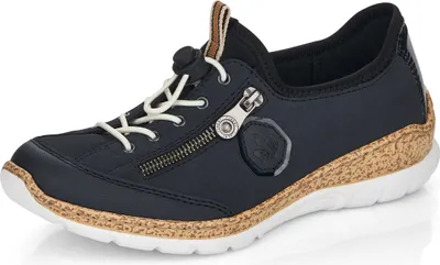 Produktbild von Rieker Damen Low-Top Sneaker N4263, Frauen Halbschuhe,Turnschuhe,Laufschuhe,straßenschuhe,Strassenschuhe,Sportschuhe,blau (14),38 EU / 5 UK