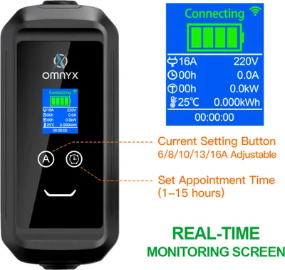Produktbild von Reiseladestation für Elektrofahrzeuge - 7,2 KW, Typ 2, Bluetooth, WiFi, 5m, mobile App