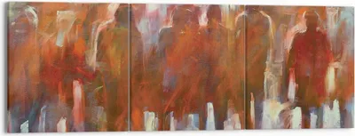 Produktbild von Bild auf Leinwand - Leinwandbild - 3 Teile - Regenschirme Menschen Handwerk - 150x50cm - Wand Bild - Wanddeko - Wandbilder - Leinwanddruck - Bilder - Wanddekoration - Leinwand bilder - CA150x50-4260