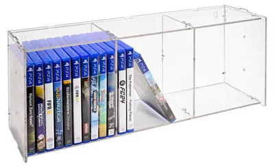Produktbild von STACK - Modulares Playstation 3,4 und 5 Regal aus Acrylglas, stapelbar / Medienregal Aufbewahrung Wandmontage
