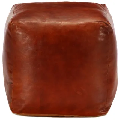 Obrázek produktu pro vidaXL Pouf Světle hnědý 40 x 40 x 40 cm Pravá kozí kůže