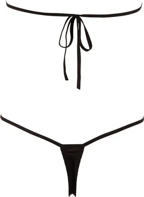 Zdjęcie produktu dla NO:XQSE Body damskie z ozdobnymi dżetami, czarne, S-L, bez krocza